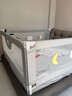 丸丫K2婴儿床围栏宝宝防摔护栏床边档板免打孔三面灰熊1.8+2+2米+床单 实拍图