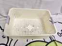 名创优品同款 杂物收纳筐塑料桌面收纳盒厨房橱柜零食玩具整理筐 奶油色高款特大号 36.5 * 25.5 * 14 实拍图