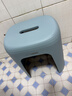禧天龙大承重坚固防滑塑料凳子 换鞋方凳浴室凳 防滑椅子 中凳 石青 实拍图