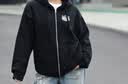 adidas 2025针织运动连帽夹克早秋外套卫衣男女阿迪达斯三叶草   黑色   M 实拍图