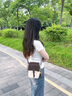 viney手机包包女包牛皮斜挎包小包轻奢单肩老婆生日520送女朋友礼物 【白配咖啡】情人节实用高级感高档品牌腋下包 休闲小众洋气迷你包 实拍图