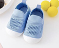 贝比宝宝学步鞋婴儿鞋子软底防滑夏季室内鞋袜家居地板鞋男 天空蓝 实拍图