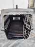 【京东快递】宠物航空箱猫咪狗狗便携猫笼子高铁空运箱托运箱车载 双拼灰黑色 49*31*31 箱子+垫片 实拍图