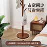 四万公里实木衣架落地衣帽架卧室家用挂衣架简易立式榉木挂衣杆室内挂包架稳固卧室收纳榉木材质 实拍图
