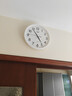 康巴丝（Compas）挂钟客厅 静音钟表客厅石英钟表挂墙时钟 C2866 白色 30.5cm直径 实拍图