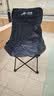 野徒者户外折叠椅露营椅子躺椅便携折叠月亮椅小凳子折叠凳钓鱼凳 曜石黑【高靠背款】 露营桌椅 实拍图