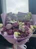 馨仪鲜花速递玫瑰向日葵康乃馨花束生日礼物全国同城配送 紫玫瑰蝴蝶兰混搭花束 实拍图