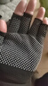【已售10万 】手套骑行骑自行车半指防滑快递外卖钓鱼男女可触屏 漏五指手套2双【黑色】 均码 实拍图