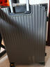 狄斯顿保罗  铝框行李箱男女新款拉杆箱万向轮拉杆箱大容量旅行箱登机密码箱 深灰色-加厚合金框【箱体可坐人】 26英寸 实拍图