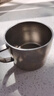 钛杯纯钛杯子带把手双层咖啡杯家用牛奶杯简约茶杯下午茶广告杯 150毫升纯钛咖啡杯结晶 150 实拍图