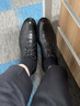红蜻蜓真皮男鞋春夏舒适商务休闲皮鞋高级正装德比鞋婚鞋WTA7376黑色43 实拍图