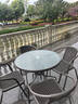 紫叶（ziye）户外阳台桌椅 休闲庭院座椅室外花园餐桌椅 简约现代 铁艺家具 4【椅】+1【D80圆桌】 实拍图
