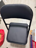 【京喜甄选】电脑椅折叠椅可折叠座椅工学椅凳子便携会议椅座椅 升级加固【黑皮黑架】 实拍图