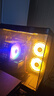 宁美 定制 N系列 台式电脑机箱风扇 主机散热风扇 LED 炫光 12CM 静音 降温 /单拍不发货/搭配主机下单 宁美N3魔环 黄灯 实拍图