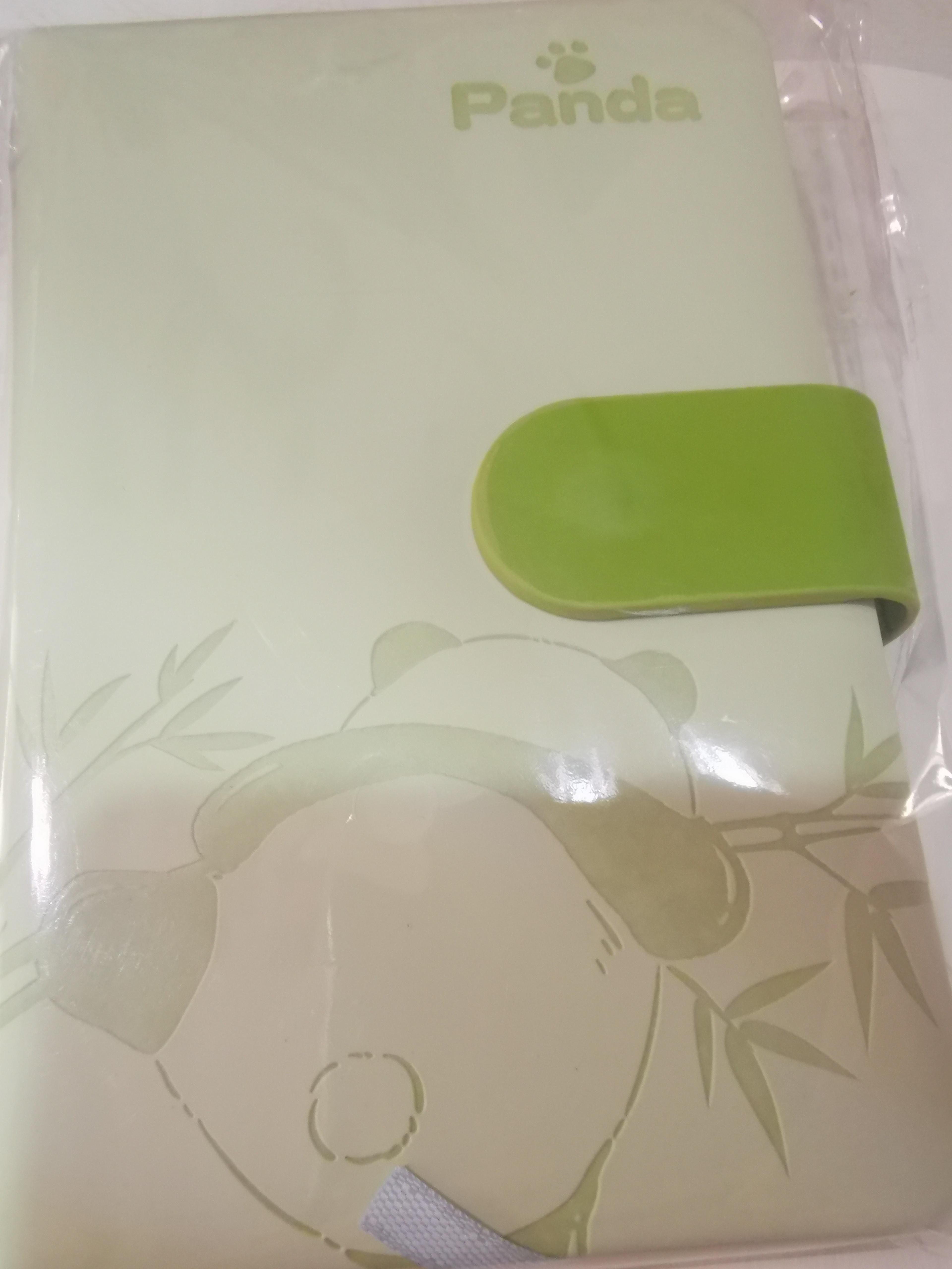 ujia 熊猫小笔记本a6随身便携日记本创意加厚可爱卡通文具口袋本企业可定制 横线浅绿 实拍图
