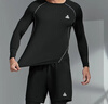匹克健身服装备套装男速干衣排汗透气高弹羽毛球训练三件套黑色 实拍图