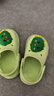牧童儿童拖鞋夏男宝宝洞洞鞋软底女童卡通洗澡婴幼儿家居鞋奶龙绿150 实拍图