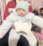 贝肽斯婴儿帽子秋冬季2025新款婴幼儿女宝宝毛线帽儿童护耳针织帽 实拍图