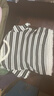 香影流苏条纹黑色t恤女短袖2026夏装新款宽松休闲风正肩圆领上衣 黑色 XL 170/92A/125-140斤 实拍图