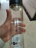明霞 双层玻璃杯男商务茶杯便携带茶隔办公茶水杯双层隔热加厚底杯子 350ml墨黑色(加厚防爆) 实拍图