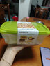 茶花（CHAHUA）塑料保鲜盒食品级可加热大容量一次性快餐盒野餐打包盒汤碗水果 【1200ML】绿色2只装 实拍图