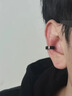 QMXD黑色无耳洞耳夹男士潮钛钢嘻哈高级女单只耳钉男无耳洞男生假耳钉 黑色耳夹【一对】 实拍图