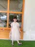 玫初莎女童夏款国风连衣裙2026新款夏季洋气时髦儿童汉服公主裙女孩裙子 杏色 150 【建议身高145cm左右】 实拍图