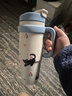 STANLEY同厂保温杯吸管巨无霸大容量冰霸杯女生高颜值水杯子 清新红1000ml 实拍图