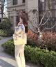 CALWAN KEODH轻奢托特包包女款大容量品牌单肩手提包生日七夕情人节礼物送女友 蓝色【附近仓/今，次日达】赠爱人 实拍图