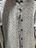 优衣库女装纽花圆领针织开衫/毛衣外套空调衫通勤488123 488123/03灰色 S 实拍图