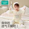 全棉时代婴儿衣服新生儿连体衣双面柔感宝宝护肚包屁衣7A抗菌针织秋季童装 实拍图