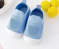 贝比宝宝学步鞋婴儿鞋子软底防滑夏季室内鞋袜家居地板鞋男 天空蓝 实拍图