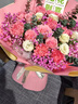馨仪鲜花速递玫瑰向日葵康乃馨花束生日礼物全国同城配送 康乃馨玫瑰混搭花束 实拍图
