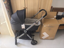 elittle逸乐途婴儿车0-3岁用折叠可坐可躺可转向 EMU高景观双向婴儿推车 EMU欧版全蓬-靛釉蓝+睡篮 实拍图