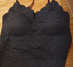 FitonTon吊带背心女夏季带胸垫蕾丝细肩带遮副乳内搭外穿打底美背内衣黑色 实拍图