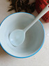 【天天低价】新款釉下彩陶瓷碗餐具套装少女心ins风陶瓷碗勺 初雪一碗一勺活动 实拍图