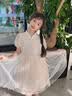 玫初莎女童夏款国风连衣裙2026新款夏季洋气时髦儿童汉服公主裙女孩裙子 杏色 140 【建议身高135cm左右】 实拍图