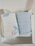 全棉时代儿童水洗纱布面巾纯棉抗菌洗脸小毛巾 礼盒2条装 冰兰30×50cm 实拍图