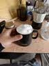 CLITON陶瓷马克杯大容量带勺盖咖啡杯牛奶杯早餐杯办公杯茶杯黑色350ml 实拍图