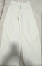 优衣库常规款女装针织廓形长裤/弯刀镰刀裤子483722 482287 482287/01乳白色 L 实拍图
