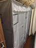 衣柜家用卧室免安装折叠简易布艺衣柜出租房用全钢架结实耐用衣橱 憧憬格【一体免安装】 长168*宽50*高170cm 实拍图