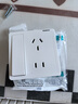 西门子（SIEMENS）开关插座 10A五孔带单控插座 暗装面板 致典雅白色5UB14243NC012P 实拍图