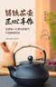 原始人铸铁壶围炉煮茶家用室内水壶烧水泡茶壶炭火炉器明火电陶炉 黑色  实拍图