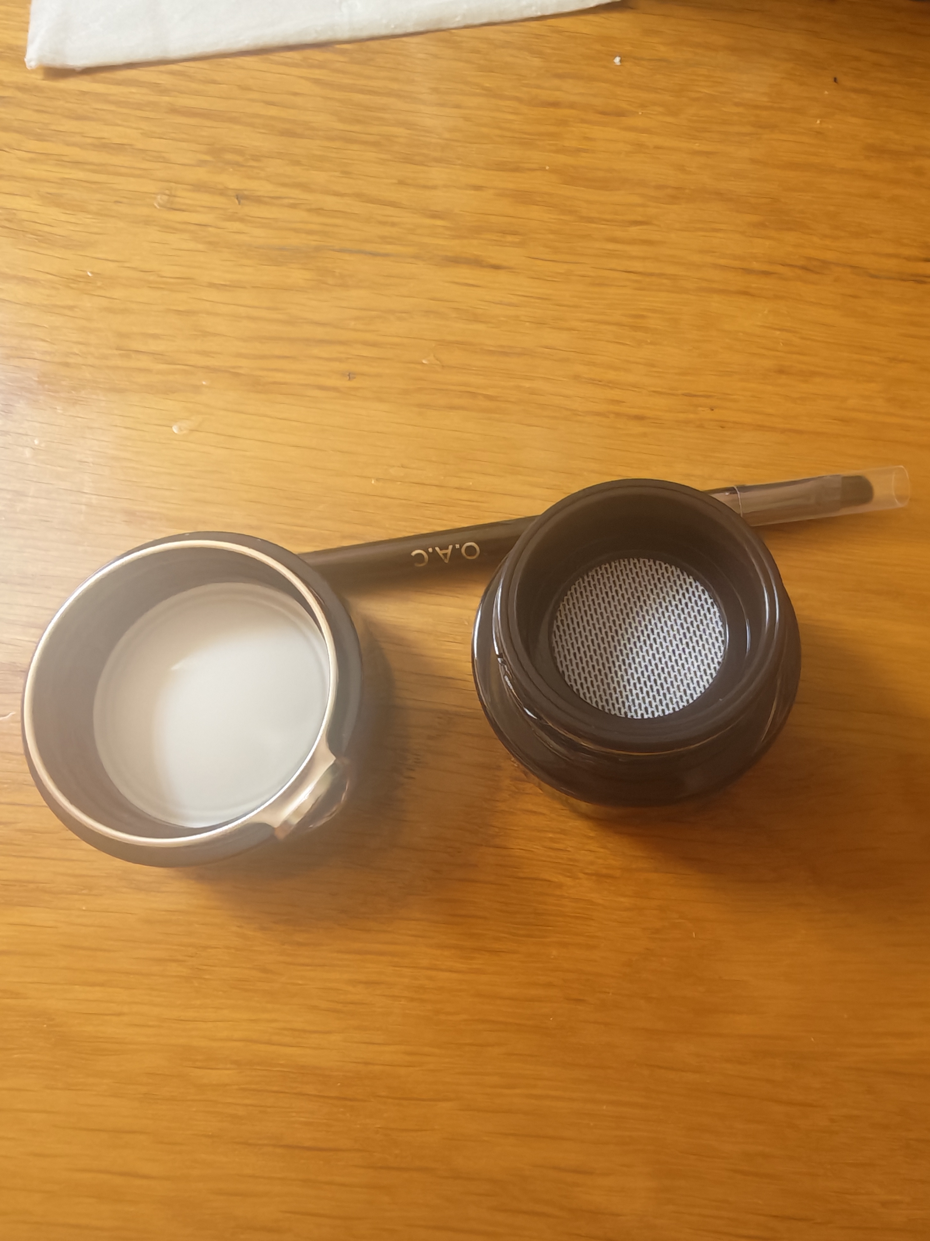 OAC欧可眼线膏 防水防汗一笔顺滑眼线胶笔大容量7.5g明星同款眼线笔 自然棕 (1支专业刀锋刷） 实拍图