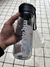 津盼塑料杯大容量男女学生夏季运动耐高温水杯简约防摔便携过滤茶杯子 夜幕黑600ml 实拍图