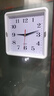 时钟表客厅家用挂钟墙上装饰儿童房卧室长方形石英钟时尚简约挂表 白色+5号电池 实拍图