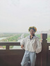 香影蓝色休闲运动套装女2026春装新款假两件卫衣阔腿裤两件套 航线蓝 M 实拍图