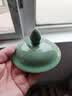 涵青堂青瓷办公杯带盖有柄泡茶杯龙泉窑陶瓷马克杯中式家用水杯会议杯 哥窑梅子青（开片无礼盒） 实拍图