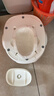日康（rikang）儿童马桶1-3-6岁 坐便器加高前挡 PU软垫三合一功能 灰色X2004-8 实拍图