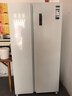 奥马（Homa）602升超大容量对开门双开门家用电冰箱一级能效双变频节能风冷无霜白色 602WKH/B云柔白 实拍图